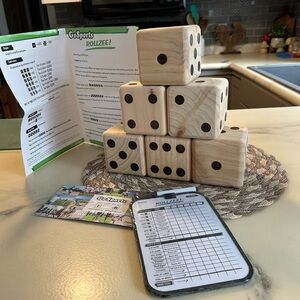 Go Go Sports Outdoor Wooden Dice Game Set - Natural Wood